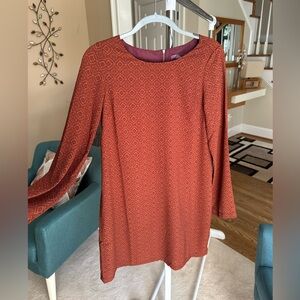 Orange Dress Long Sleeve Size Small